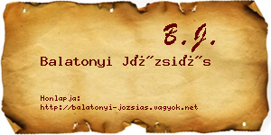 Balatonyi Józsiás névjegykártya